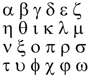 ancient greek alphabet to english translation